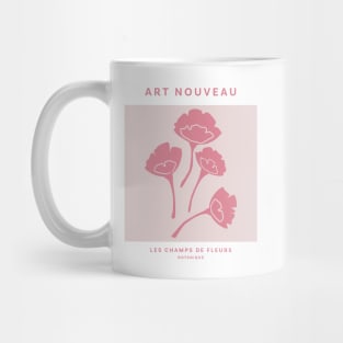 Pink Art Nouveau Les Champs De Fleurs Art Boheme Deisgn Mug